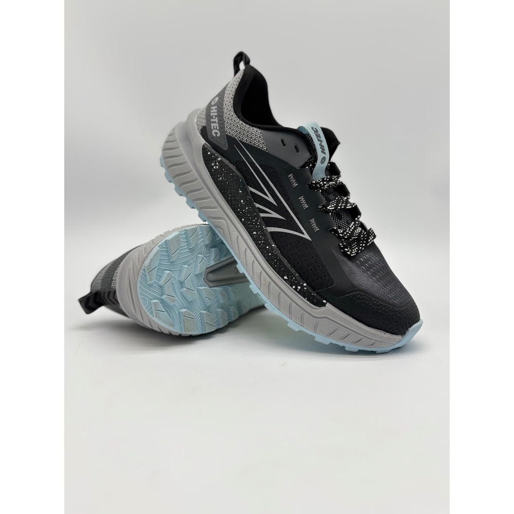 Hi-Tec Womens Trail Running Shoes Black Grey Blue CH80450W-BVL Size 7.5